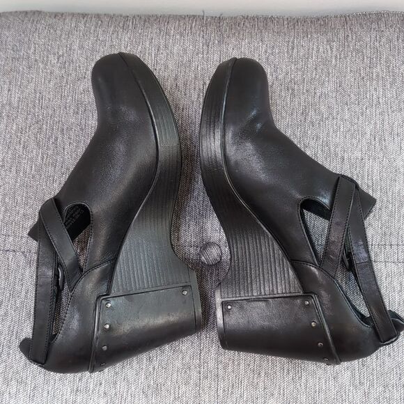 Dansko Women's Black Platform Wedge Clogs 1901020200 Sz Eur 38 - Picture 5 of 12
